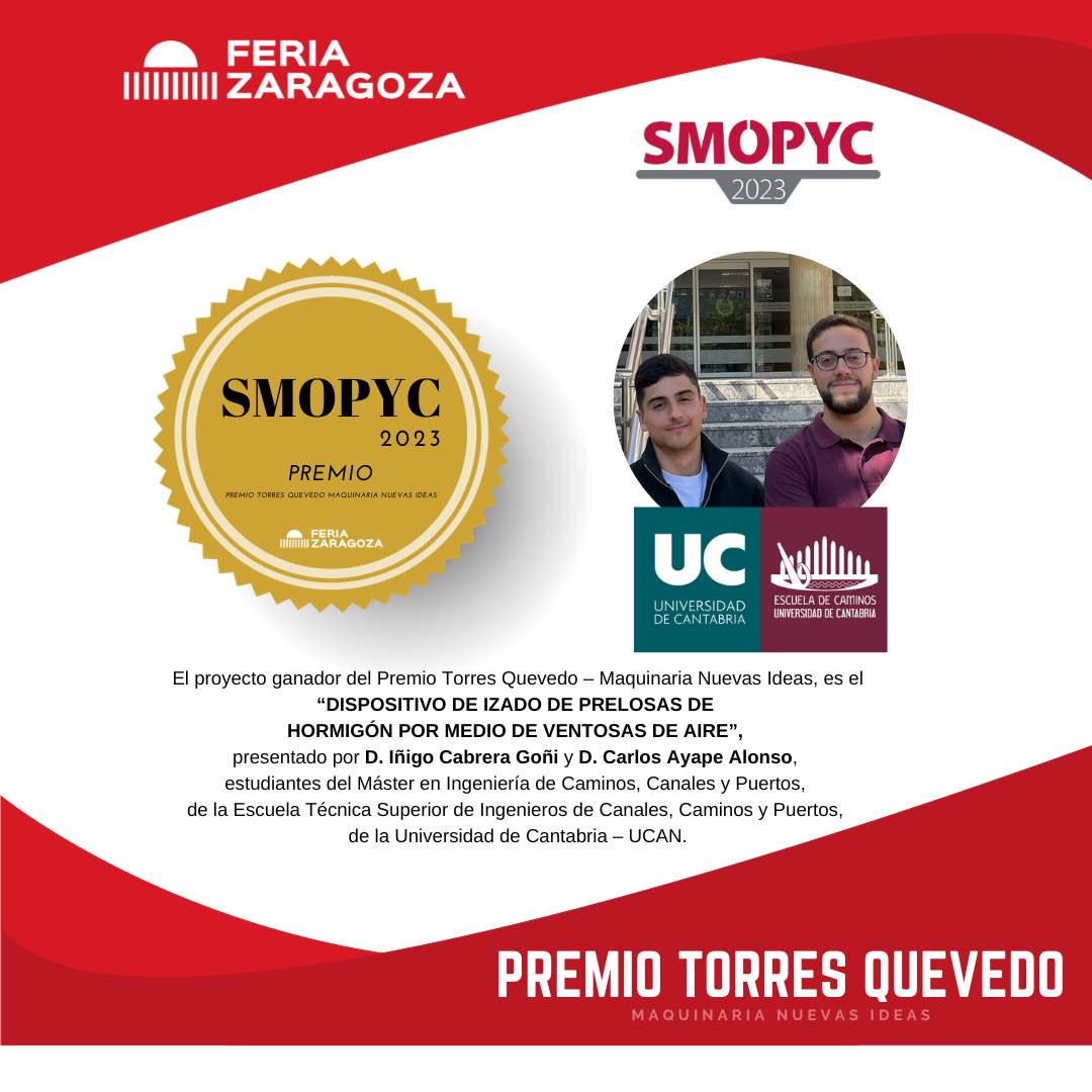 SMOPYC 2023 celebra los Premios Torres Quevedo, promoviendo la innovación en el sector de la construcción