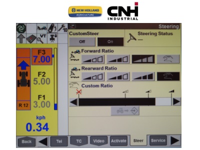 SISTEMA DE GIRO VARIABLE CUSTOMSTEER EN LAS SERIES T6 Y T7 DE NEW HOLLAND