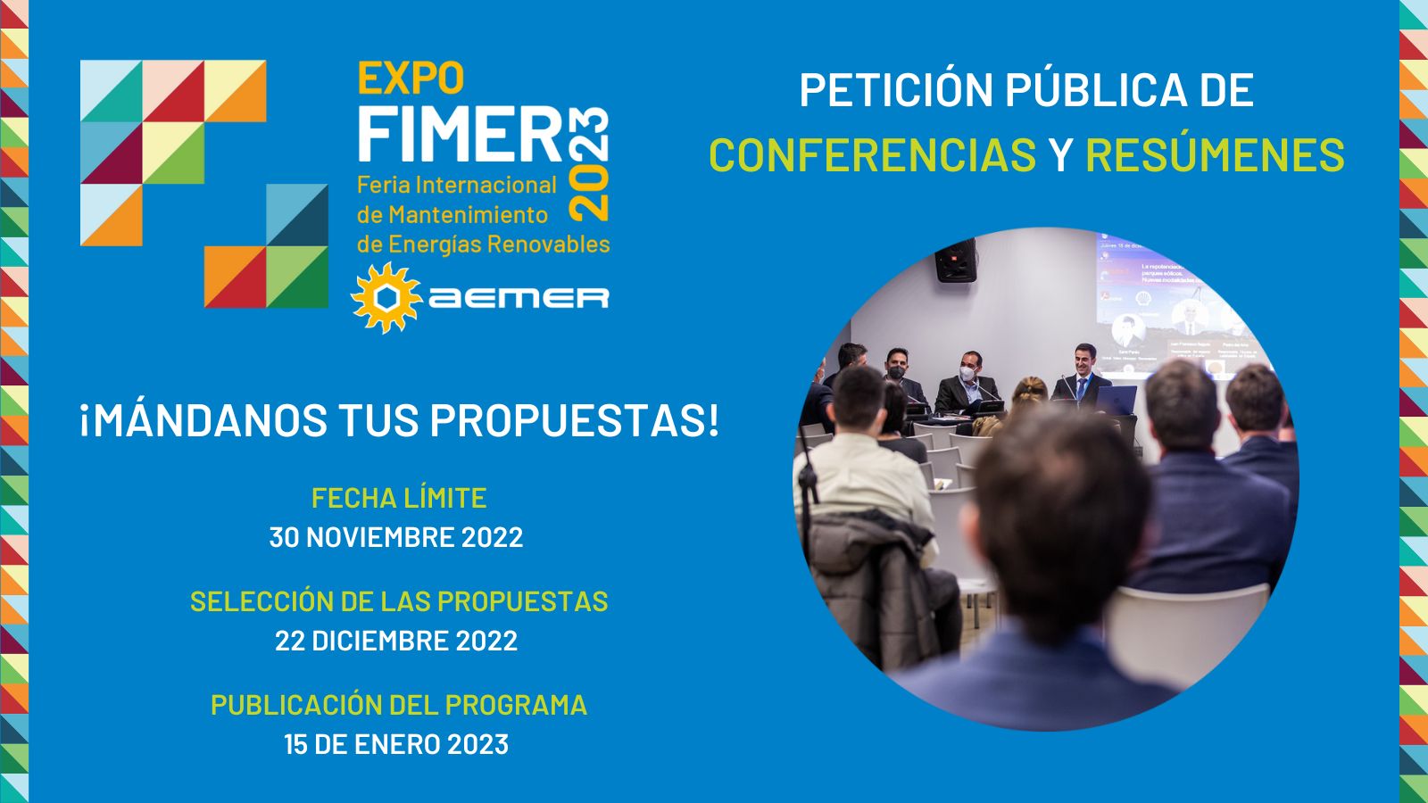 EXPOFIMER 2023 convoca una Petición Pública de Resúmenes para su apartado de conferencias