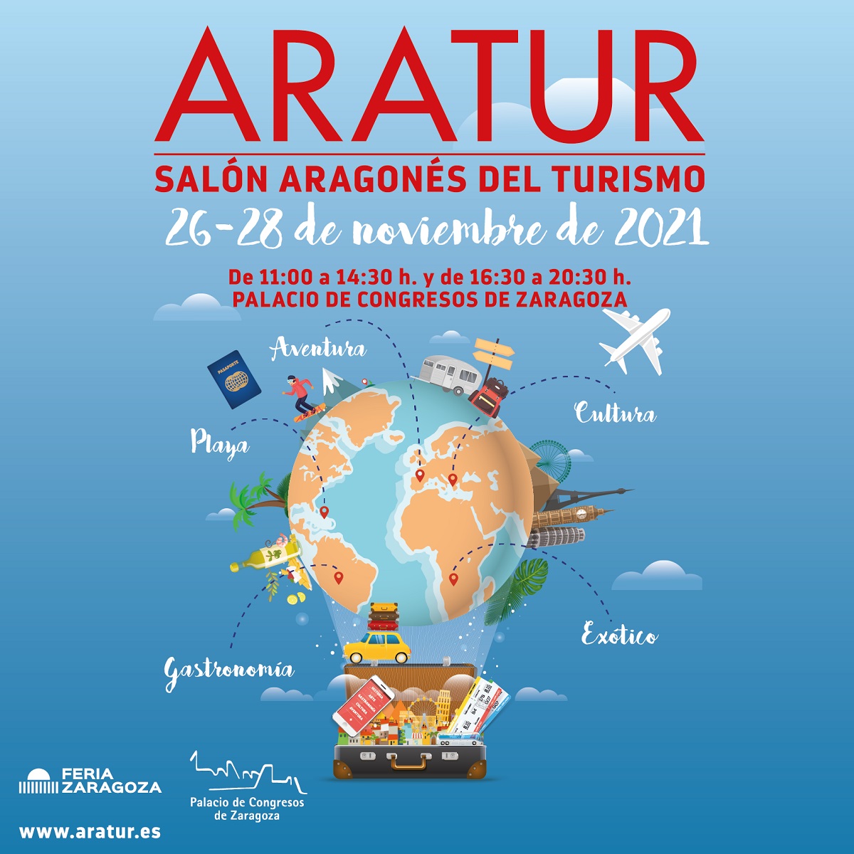 ARATUR, plataforma de primer nivel para el turismo y el negocio, volverá en noviembre al Palacio de Congresos de Zaragoza