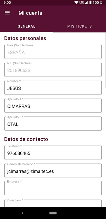 Extranet de visitantes