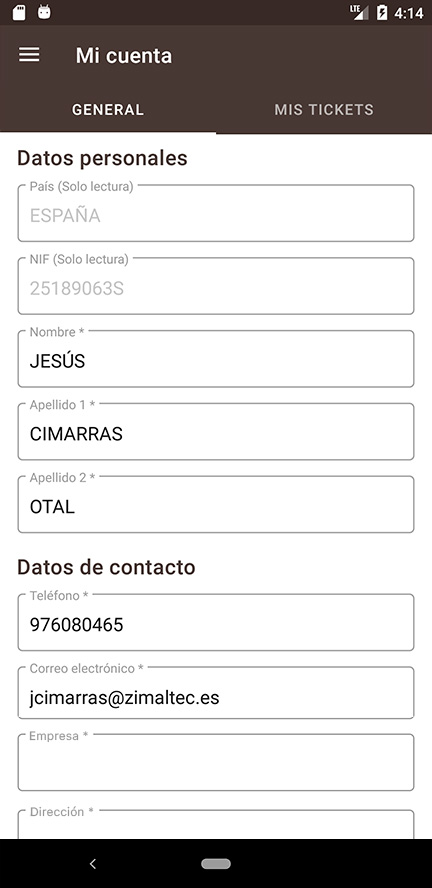 Extranet de visitantes