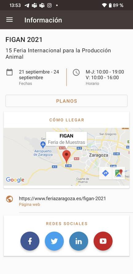 Información del evento