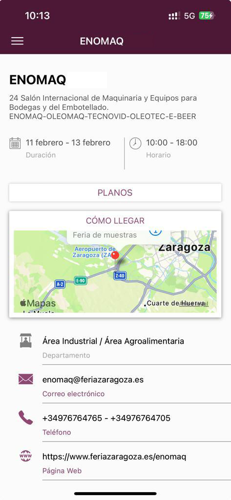 Información del evento