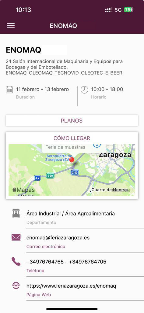 Información del evento